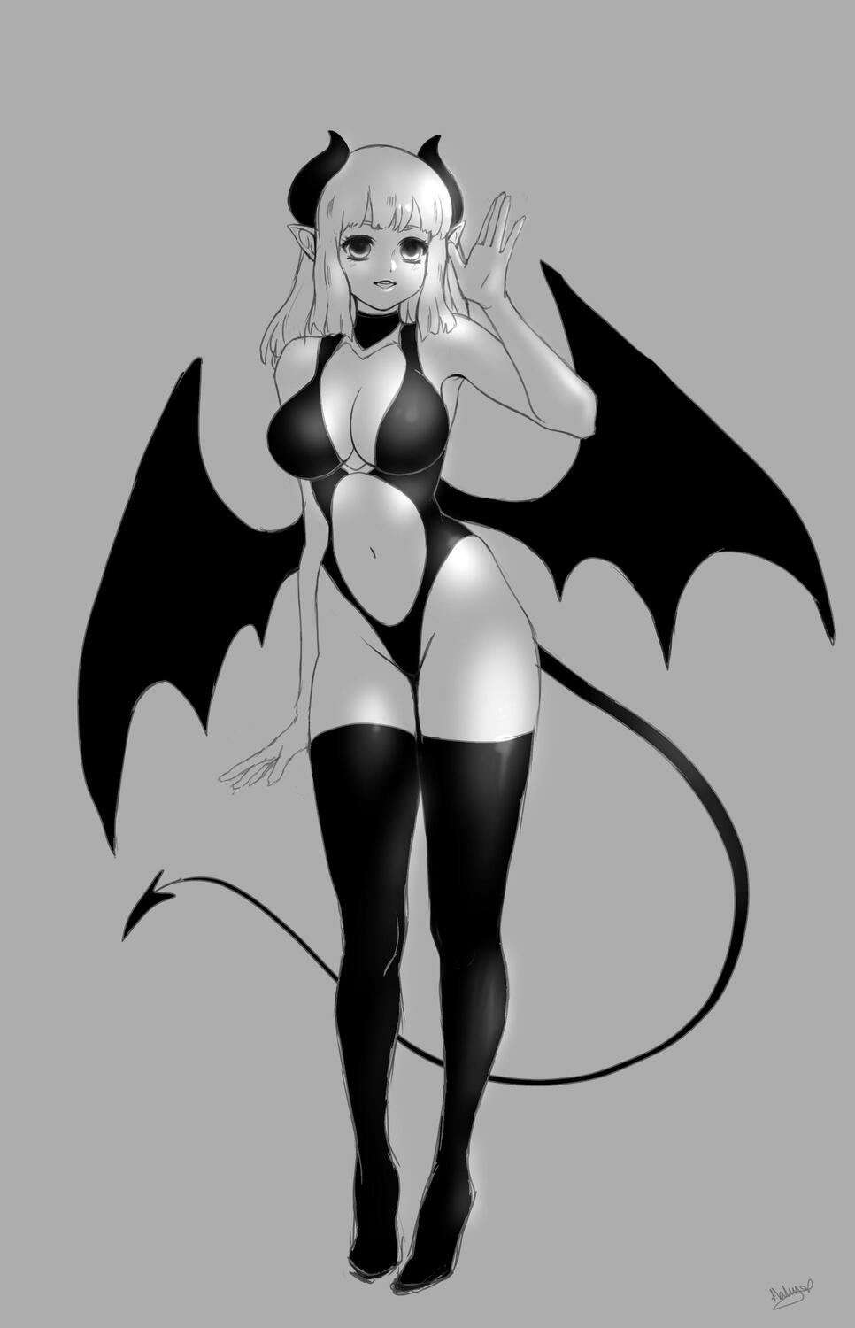 Demon Girl Sketch Demon Girl Sketch